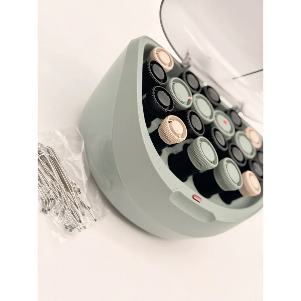 Remington Ionic Ceramic Hot Roller Set Sage Green 20 Rollers with Pins H9100